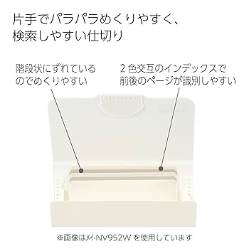 Amazon | コクヨ(KOKUYO) 名刺整理帳 ノビータ ポケットが大きく